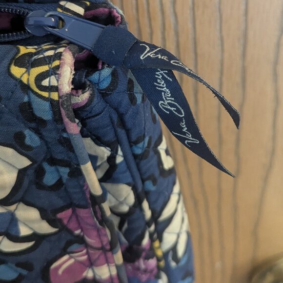 Vera Bradley African Violet Retired Messenger Bag with Adjustable Shoulder Strap - Picture 3 of 5